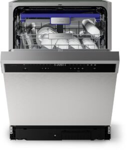 Klarstein Vaatwasser Verosteel inbouwvaatwasser 60 cm – 14 couverts, 9 programma’s, stil 42 dB, energieklasse A, AquaStop, kinderslot, roestvrij staal, inbouwvaatwasser – Vaatwasmachine – voor Keuken – Energiezuinig – RVS – Dishwasher